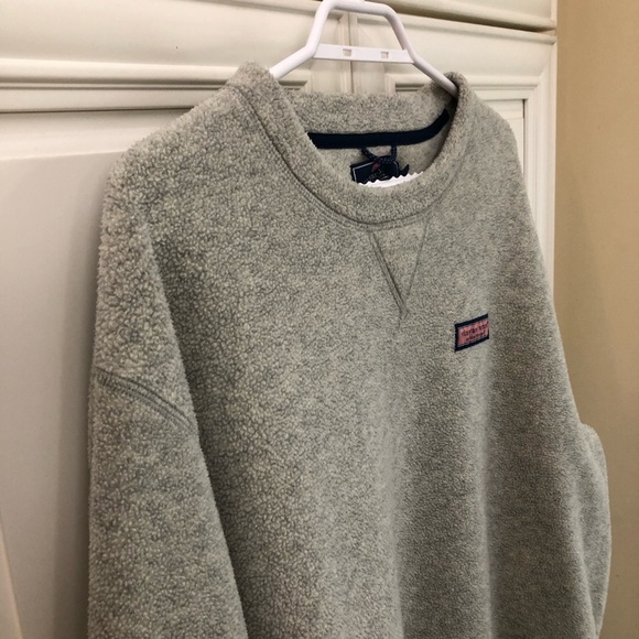 Men’s Vineyard Vines warm l/s grey fuzzy fleece - Picture 5 of 11